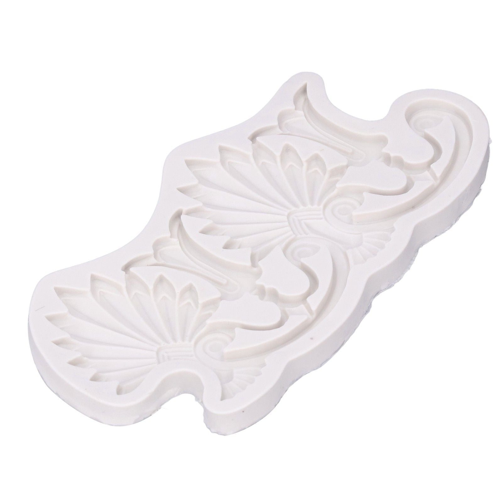 Cake Border Silicone Mold European Retro Pattern DIY Gray Nontoxic for Clay Resin Chocolate