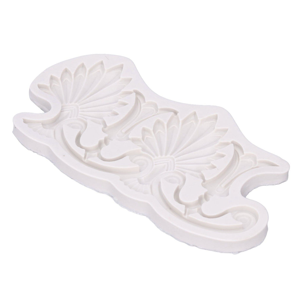 Cake Border Silicone Mold European Retro Pattern DIY Gray Nontoxic for Clay Resin Chocolate