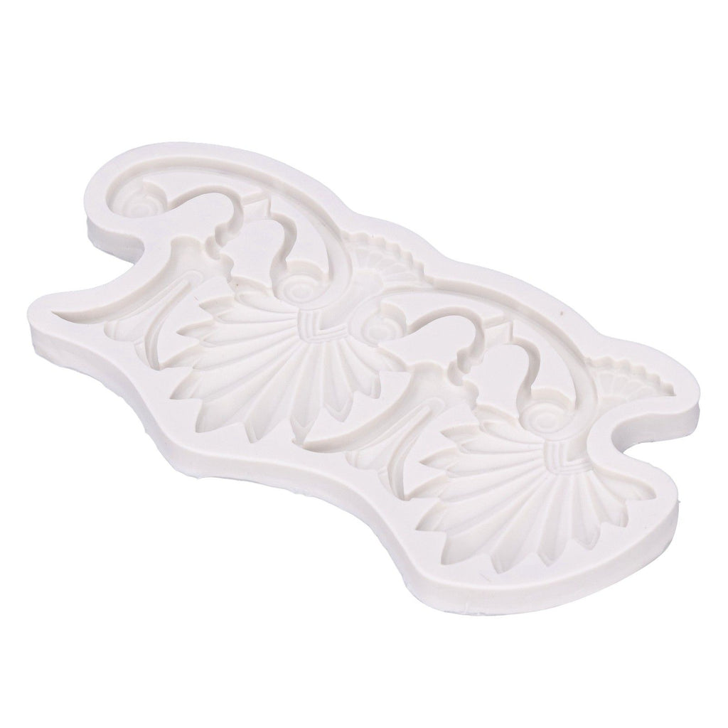Cake Border Silicone Mold European Retro Pattern DIY Gray Nontoxic for Clay Resin Chocolate