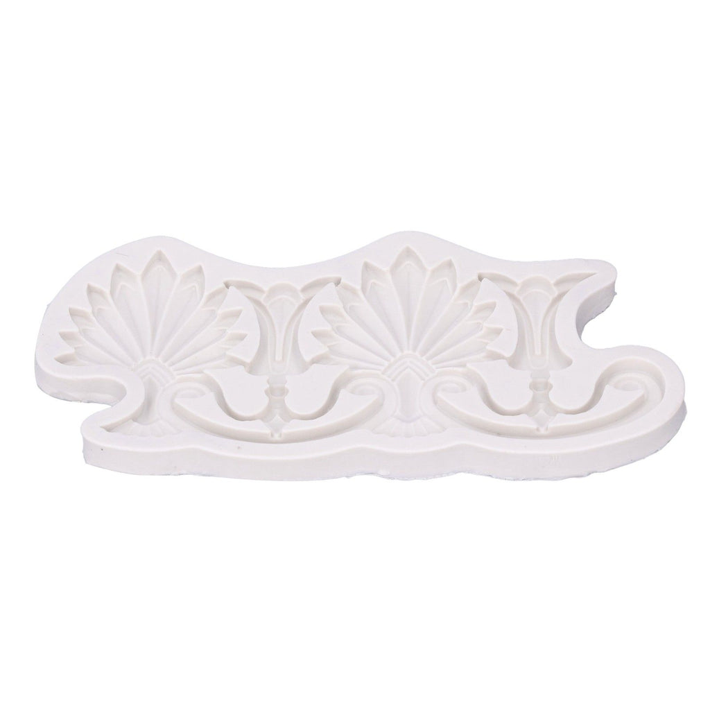 Cake Border Silicone Mold European Retro Pattern DIY Gray Nontoxic for Clay Resin Chocolate