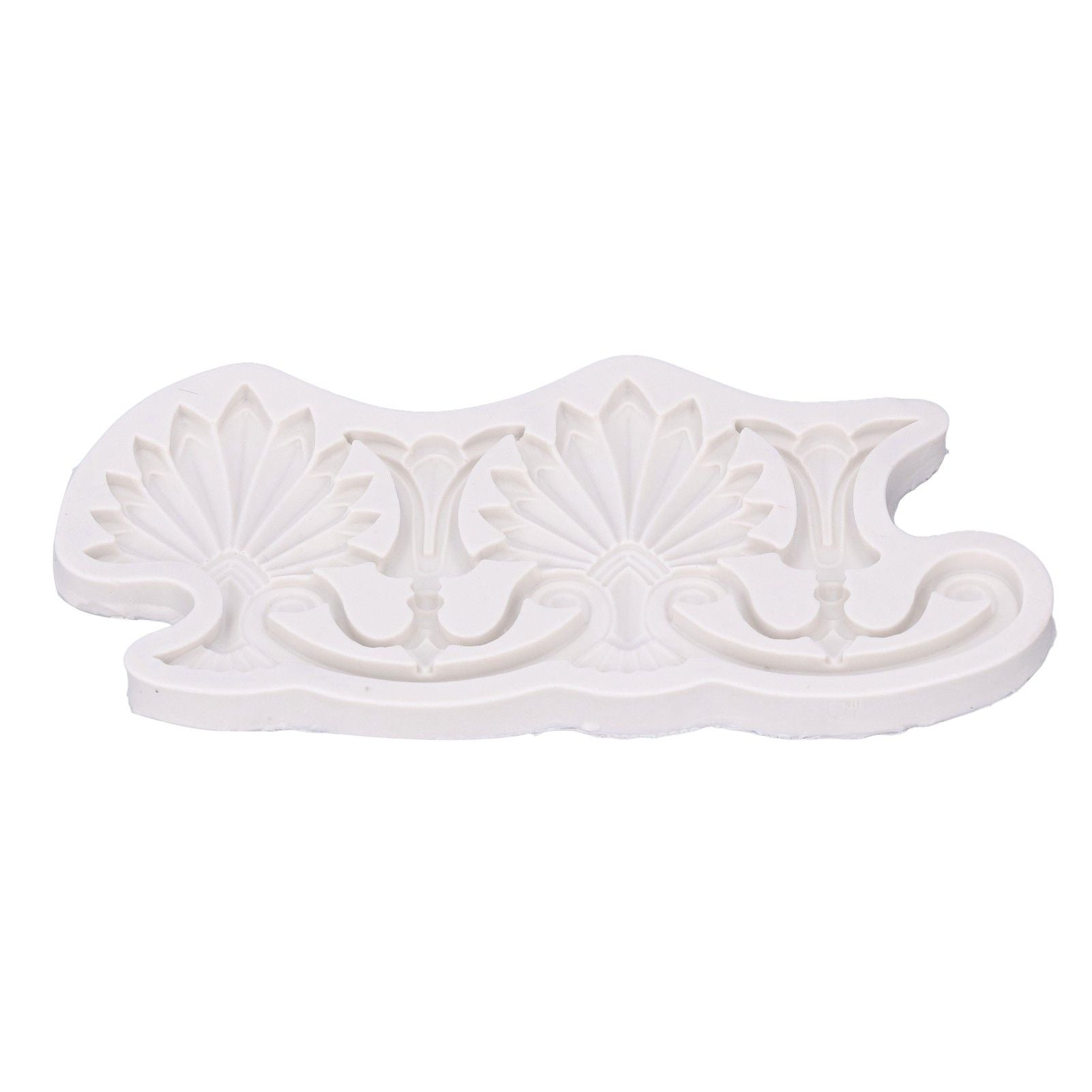 Cake Border Silicone Mold European Retro Pattern DIY Gray Nontoxic for Clay Resin Chocolate