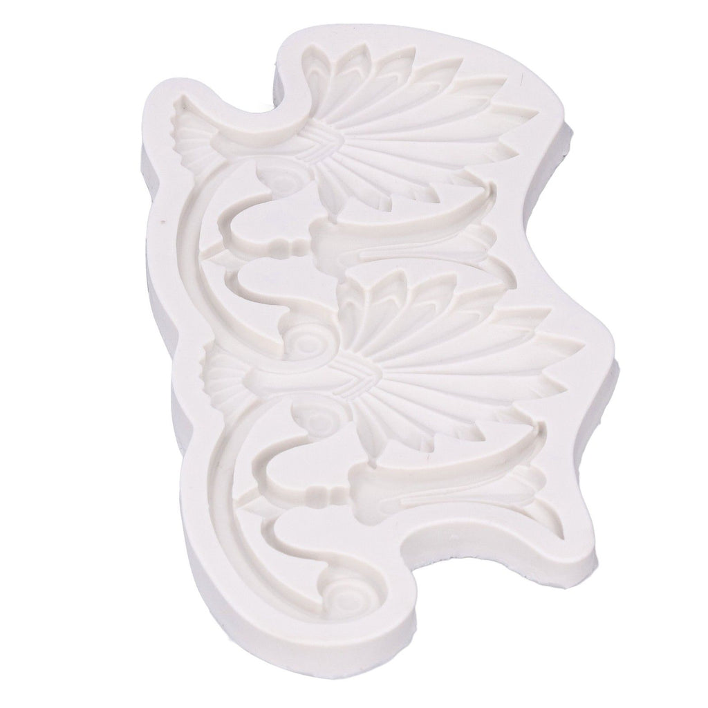 Cake Border Silicone Mold European Retro Pattern DIY Gray Nontoxic for Clay Resin Chocolate