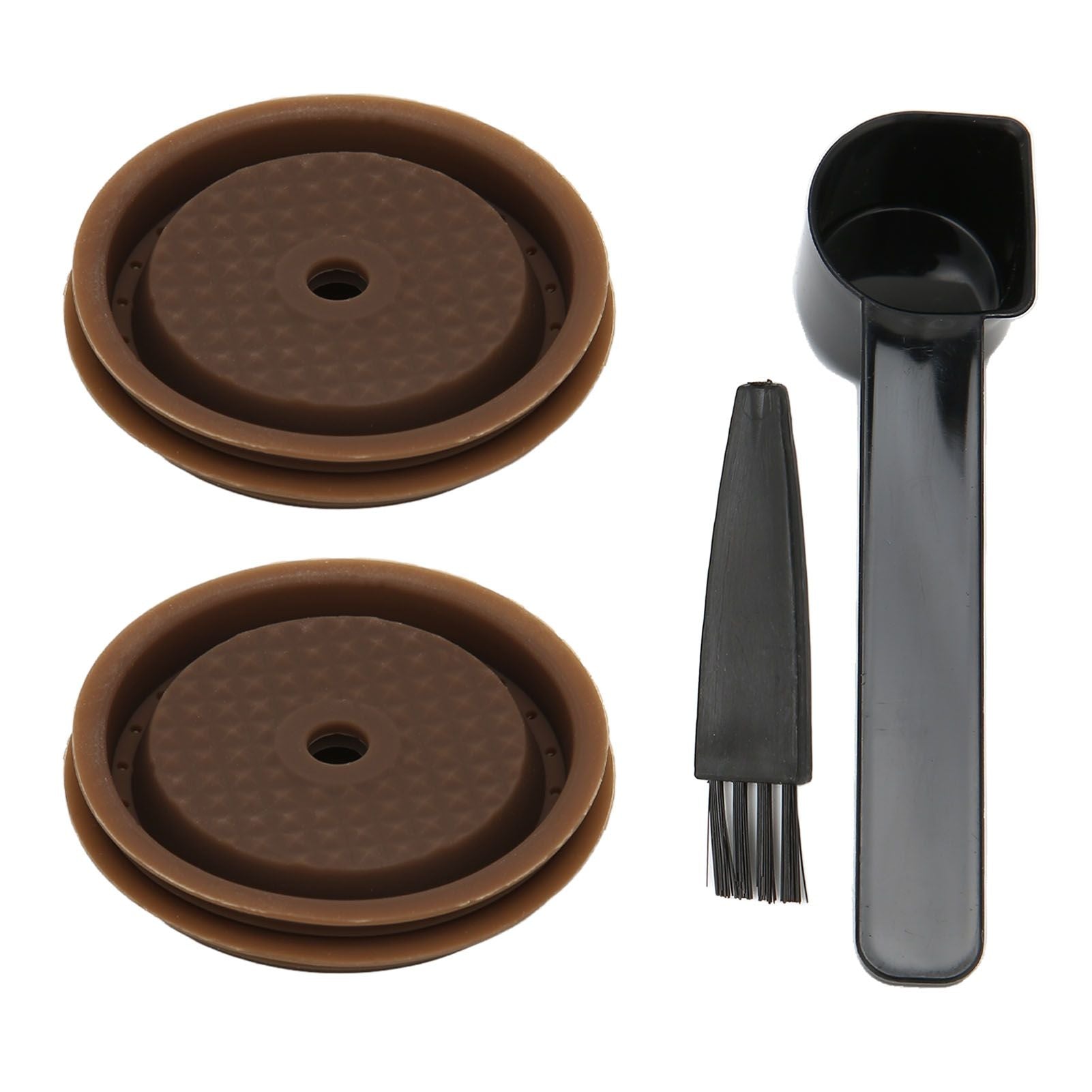 Reusable Coffee Capsule Lid Food Grade Silica Gel Environmental Resilient Lid with Brush Spoon for Vertuoline Pro Coffee Pod