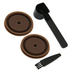 Reusable Coffee Capsule Lid Food Grade Silica Gel Environmental Resilient Lid with Brush Spoon for Vertuoline Pro Coffee Pod