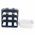 Preparation Plate PP Multilayer Multifunctional Household Vegetable Fruit Preparation Tray for Hotpot Blue 6 Layers