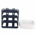 Preparation Plate PP Multilayer Multifunctional Household Vegetable Fruit Preparation Tray for Hotpot Blue 6 Layers