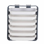 Preparation Plate PP Multilayer Multifunctional Household Vegetable Fruit Preparation Tray for Hotpot Blue 6 Layers