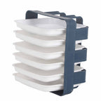 Preparation Plate PP Multilayer Multifunctional Household Vegetable Fruit Preparation Tray for Hotpot Blue 6 Layers