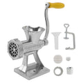Manual Meat Grinder Silver Simple Operation Small Meat Mincer with Handle for Home Kitchen Restaurants Butcher Shops