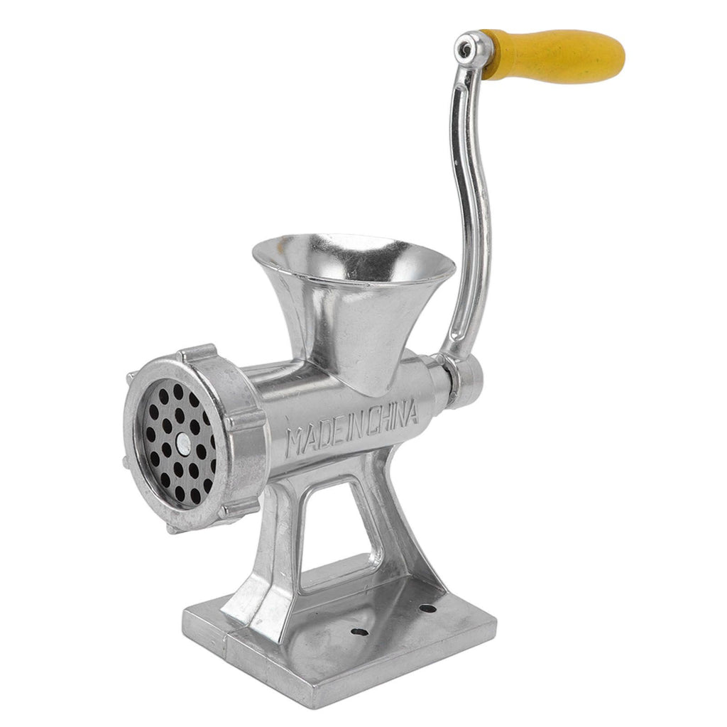 Manual Meat Grinder Silver Simple Operation Small Meat Mincer with Handle for Home Kitchen Restaurants Butcher Shops