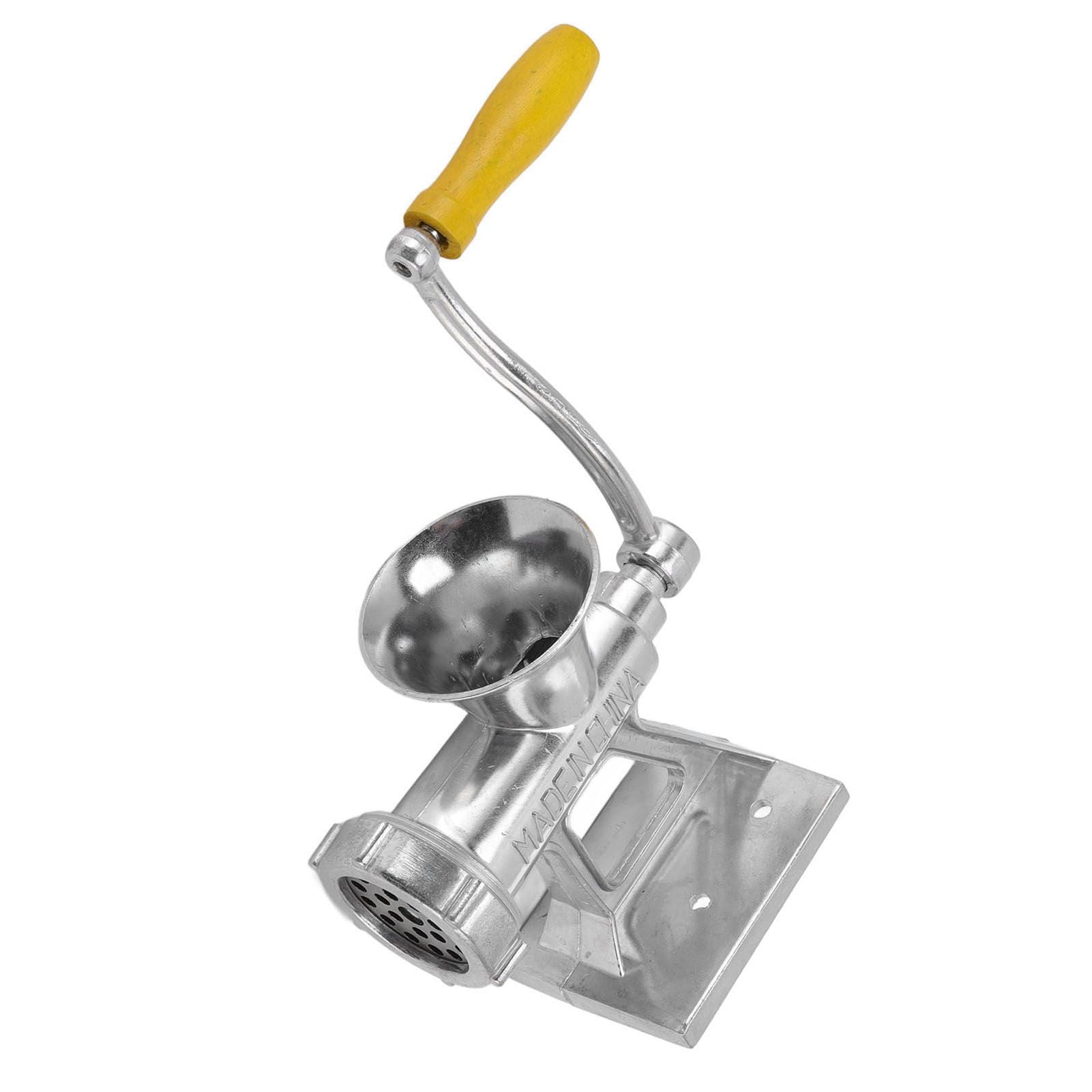Manual Meat Grinder Silver Simple Operation Small Meat Mincer with Handle for Home Kitchen Restaurants Butcher Shops