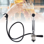 Beer Keg Pump Leakproof Rustproof Stainless Steel Beer Quick Keg Tap Pump S Type Dispenser for Picnic Party Wedding
