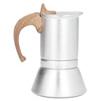 Moka Stove Coffee Maker Professional Metal Italian Coffee Maker for Home Travel Silver 150ml