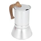 Moka Stove Coffee Maker Professional Metal Italian Coffee Maker for Home Travel Silver 150ml