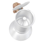 Moka Stove Coffee Maker Professional Metal Italian Coffee Maker for Home Travel Silver 150ml