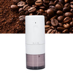 Electric Coffee Grinder Home Travel Portable USB Rechargeable Wireless Mini Electric Automatic Cone Coffee Grinder White