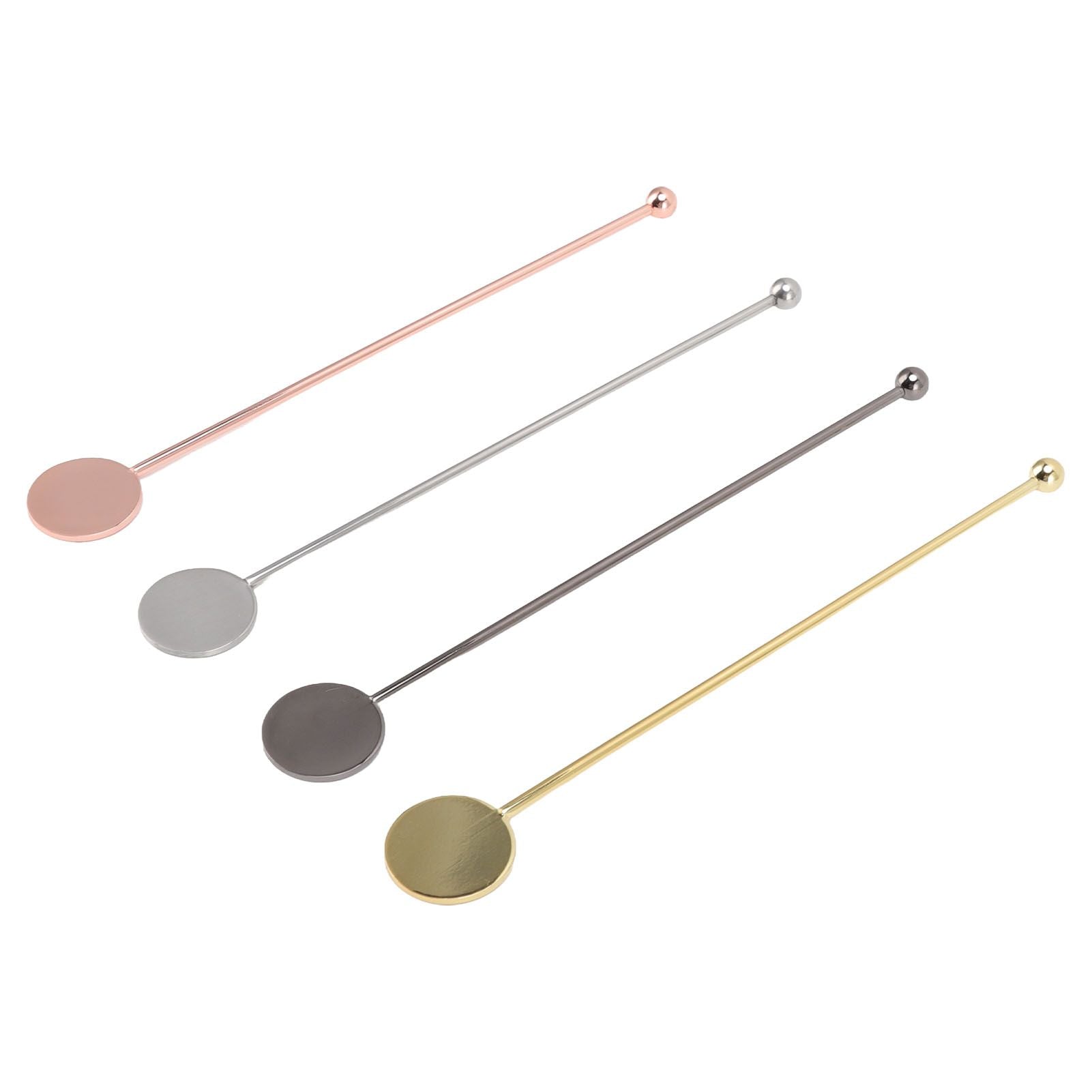 4pcs Stainless Steel Cocktail Layering Stick Coffee Beverage Stirrers Stick for Restaurants Milk Tea Shop