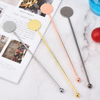 4pcs Stainless Steel Cocktail Layering Stick Coffee Beverage Stirrers Stick for Restaurants Milk Tea Shop