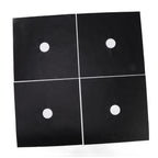 4Pcs Stove Burner Cover PTFE Coating Non Stick Gas Range Stove Top Protector Pad for Kitchen Cooking Black 27x27cm 0.1mm
