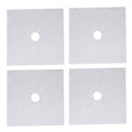 4Pcs Stove Burner Cover PTFE Coating Non Stick Gas Range Stove Top Protector Pad for Kitchen Cooking Silver 27x27cm 0.1mm