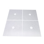 4Pcs Stove Burner Cover PTFE Coating Non Stick Gas Range Stove Top Protector Pad for Kitchen Cooking Silver 27x27cm 0.1mm