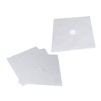4Pcs Stove Burner Cover PTFE Coating Non Stick Gas Range Stove Top Protector Pad for Kitchen Cooking Silver 27x27cm 0.1mm