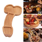 Aperitif Board Composite Wood Trumpet Shape Cooked Food Platter for Housewarming Gift Left