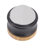 Coffee Distributor Stainless Steel Alloy Dual Head Adjustable Depth Coffee Leveler with Bamboo Base 53mm/2.09in