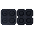 Pumpkin Ice Ball Mold 3D Pumpkin Shape Food Grade Silicone 4 Cells Easy Release Whiskey Ice Mold for Coffee Tea Cocktail Black