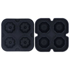 Pumpkin Ice Ball Mold 3D Pumpkin Shape Food Grade Silicone 4 Cells Easy Release Whiskey Ice Mold for Coffee Tea Cocktail Black