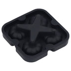 Pumpkin Ice Ball Mold 3D Pumpkin Shape Food Grade Silicone 4 Cells Easy Release Whiskey Ice Mold for Coffee Tea Cocktail Black