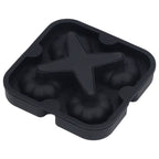 Pumpkin Ice Ball Mold 3D Pumpkin Shape Food Grade Silicone 4 Cells Easy Release Whiskey Ice Mold for Coffee Tea Cocktail Black