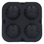 Pumpkin Ice Ball Mold 3D Pumpkin Shape Food Grade Silicone 4 Cells Easy Release Whiskey Ice Mold for Coffee Tea Cocktail Black