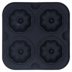 Pumpkin Ice Ball Mold 3D Pumpkin Shape Food Grade Silicone 4 Cells Easy Release Whiskey Ice Mold for Coffee Tea Cocktail Black