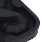 Pumpkin Ice Ball Mold 3D Pumpkin Shape Food Grade Silicone 4 Cells Easy Release Whiskey Ice Mold for Coffee Tea Cocktail Black
