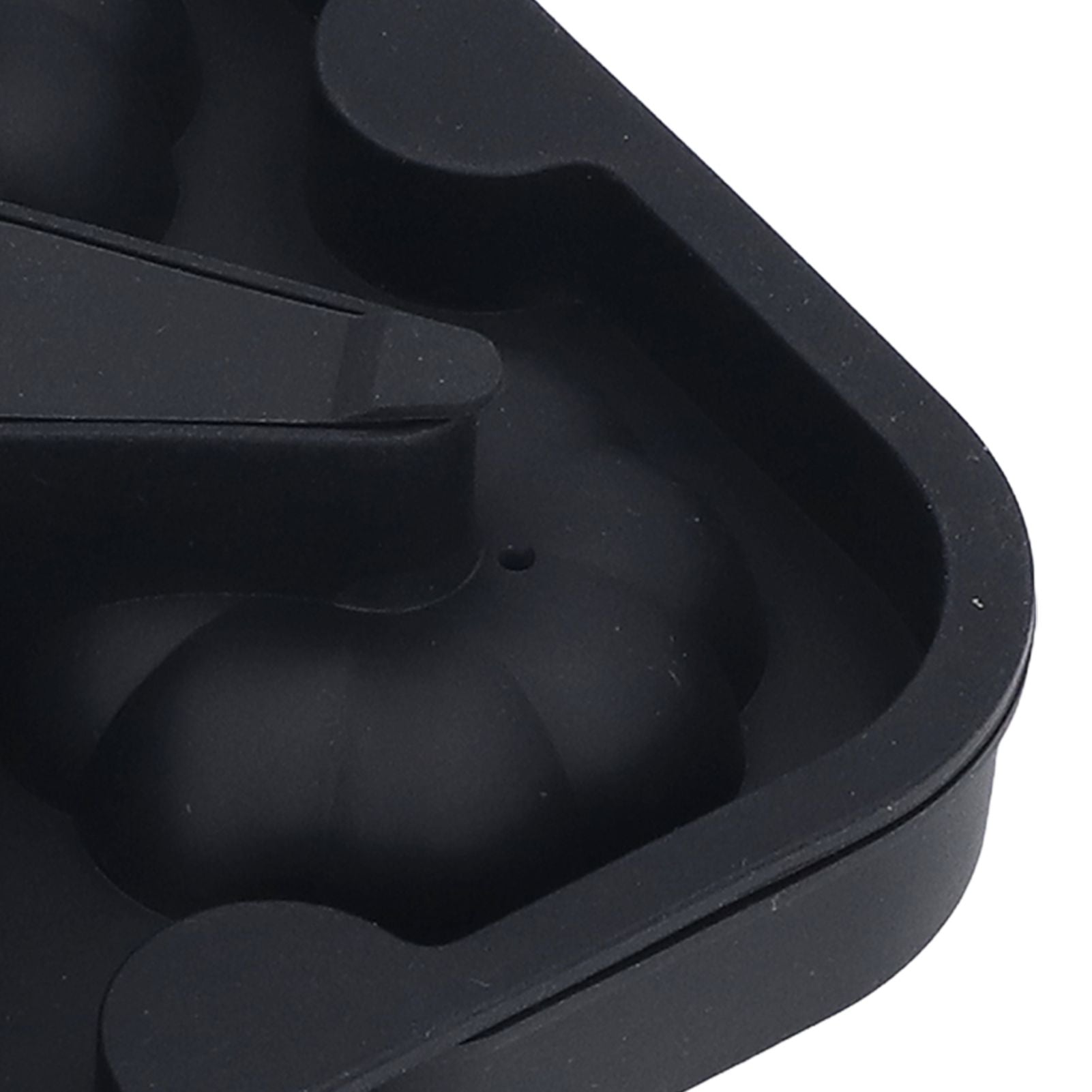 Pumpkin Ice Ball Mold 3D Pumpkin Shape Food Grade Silicone 4 Cells Easy Release Whiskey Ice Mold for Coffee Tea Cocktail Black