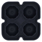 Pumpkin Ice Ball Mold 3D Pumpkin Shape Food Grade Silicone 4 Cells Easy Release Whiskey Ice Mold for Coffee Tea Cocktail Black