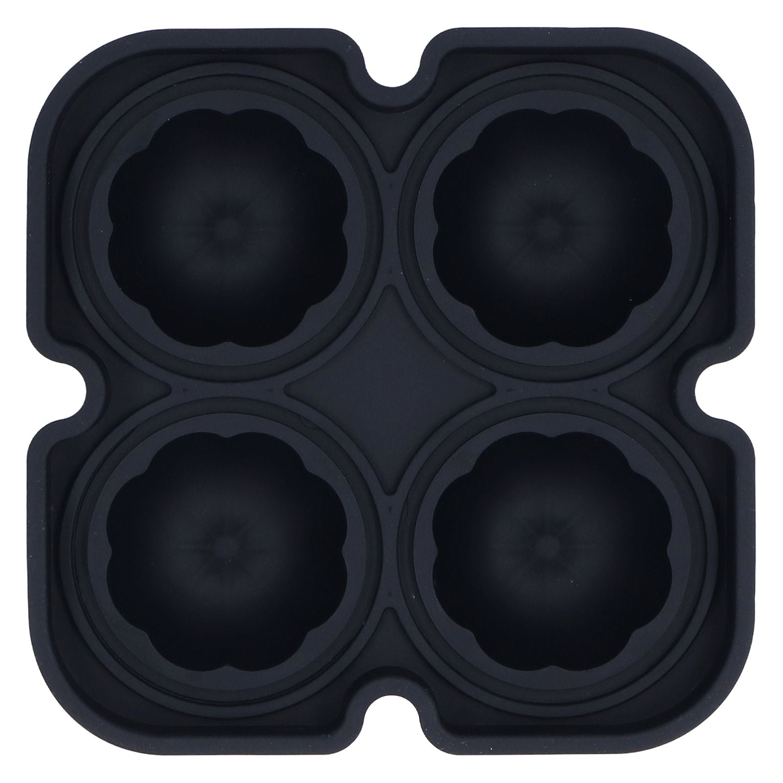 Pumpkin Ice Ball Mold 3D Pumpkin Shape Food Grade Silicone 4 Cells Easy Release Whiskey Ice Mold for Coffee Tea Cocktail Black
