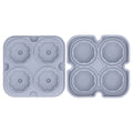 Pumpkin Ice Ball Mold 3D Pumpkin Shape Food Grade Silicone 4 Cells Easy Release Whiskey Ice Mold for Coffee Tea Cocktail Gray