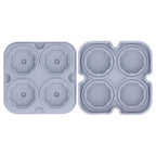 Pumpkin Ice Ball Mold 3D Pumpkin Shape Food Grade Silicone 4 Cells Easy Release Whiskey Ice Mold for Coffee Tea Cocktail Gray