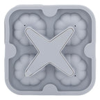 Pumpkin Ice Ball Mold 3D Pumpkin Shape Food Grade Silicone 4 Cells Easy Release Whiskey Ice Mold for Coffee Tea Cocktail Gray