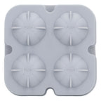 Pumpkin Ice Ball Mold 3D Pumpkin Shape Food Grade Silicone 4 Cells Easy Release Whiskey Ice Mold for Coffee Tea Cocktail Gray