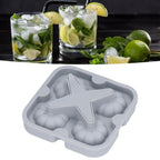 Pumpkin Ice Ball Mold 3D Pumpkin Shape Food Grade Silicone 4 Cells Easy Release Whiskey Ice Mold for Coffee Tea Cocktail Gray