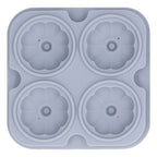 Pumpkin Ice Ball Mold 3D Pumpkin Shape Food Grade Silicone 4 Cells Easy Release Whiskey Ice Mold for Coffee Tea Cocktail Gray