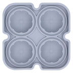 Pumpkin Ice Ball Mold 3D Pumpkin Shape Food Grade Silicone 4 Cells Easy Release Whiskey Ice Mold for Coffee Tea Cocktail Gray