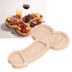 Cheese Plate Novelty 40cm Large Practical Beech Wood Picnic Board Food Platter for Gift Anniversary Party for Restaurant Right