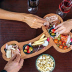 Aperitif Board 9.4in Eco Friendly Wood Nontoxic Odorless BPA Free Large Space Charcuterie Board for Aperitifs Cheese Left