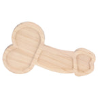 Novelty Aperitif Board 24cm 3 Part BPA Free Cheese Plate Beech Wood Practical Food Platter for Gift Housewarming Party Left