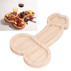 Novelty Aperitif Board 24cm 3 Part BPA Free Cheese Plate Beech Wood Practical Food Platter for Gift Housewarming Party Left
