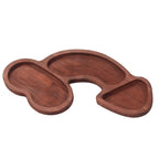 Aperitif Board C Type BPA Free Odorless Easy Cleaning Walnut 3 Large Spaces Cheese Serving Platter for Picnic Plate L